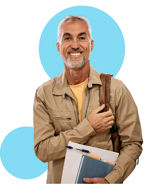 Student studying with academic resources