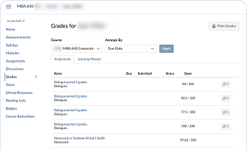 Accounting project example